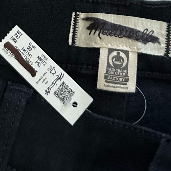 NWT Madewell Mid-rise Stretch Black Jeans // 33P - Picture 7 of 14